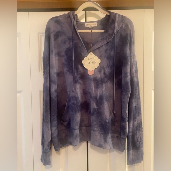 Knox Rose Tops - NWT Knox Rose Blue XXL Hoodie front pocket Jersey soft
